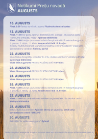 Notikumi un izstādes Preiļu novadā augustā