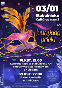 Jaungada prieki Stabulnieku Kultūras namā