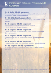Notikumi un izstādes Preiļu novadā augustā