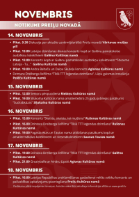Notikumi un izstādes Preiļu novadā novembrī