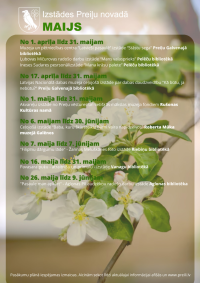 Notikumi un izstādes Preiļu novadā maijā