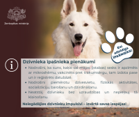 Esi atbildīgs dzīvnieka īpašnieks!