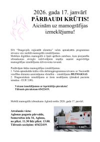 Mobilā mamogrāfa izbraukums Aglonā