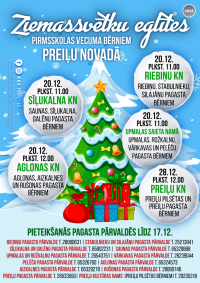 Ziemassvētku eglītes pirmsskolas vecuma bērniem Preiļu novadā