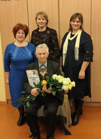 Preiļu novada Pensionāru biedrībā tika svinēta bijušā rajona Tautas izglītības nodaļas inspektora, seniora Viktora Vagaļa 90 gadu jubileja