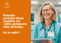Pretvēža dienā atgādina par vēža skrīninga veikšanas nozīmīgumu