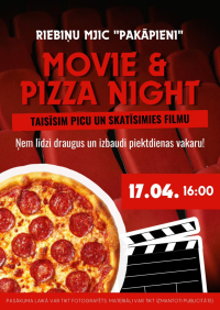 Riebiņu MJIC “Pakāpieni” aicina uz MOVIE & PIZZA NIGHT