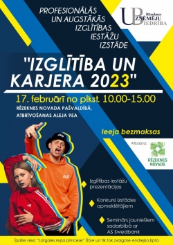 Aicina uz izglītības iespēju izstādi “Izglītība un Karjera 2023” Rēzeknē 17. februārī