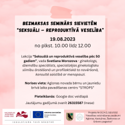 Seminārs “Seksuāli-reproduktīvā veselība pēc 50 gadiem”