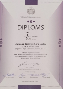 Koru veiksmīga dalība Latvijas izglītības iestāžu koru repertuāra pārbaudes – konkursa 2. kārtā