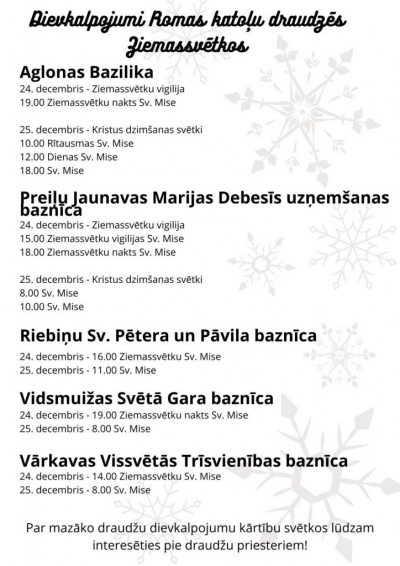 Ziemassvētku dievkalpojumi