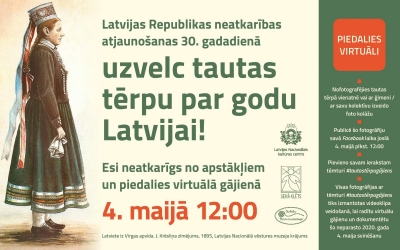 Piektais gājiens tautas tērpos 4. maijā noritēs virtuāli