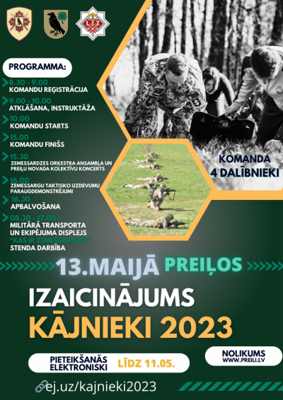 Iedzīvotājus aicina pieteikties Zemessardzes izaicinājumam “Kājnieki 2023”