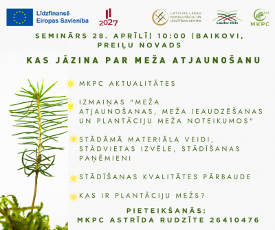 Seminārs “Kas jāzina par meža atjaunošanu” 
