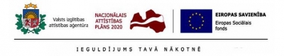 Valsts izglītības attīstības aģentūras un Eiropas Sociālā fonda projekta logo