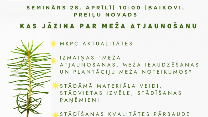 Seminārs “Kas jāzina par meža atjaunošanu” 