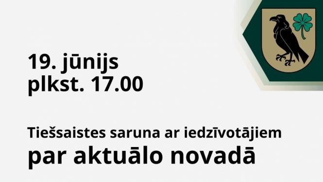 Tiešsaistes saruna ar iedzīvotājiem par aktuālo novadā