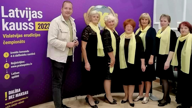 Preiļu novada Pensionāru biedrības komanda piedalās Vislatvijas erudīcijas čempionātā Preiļos