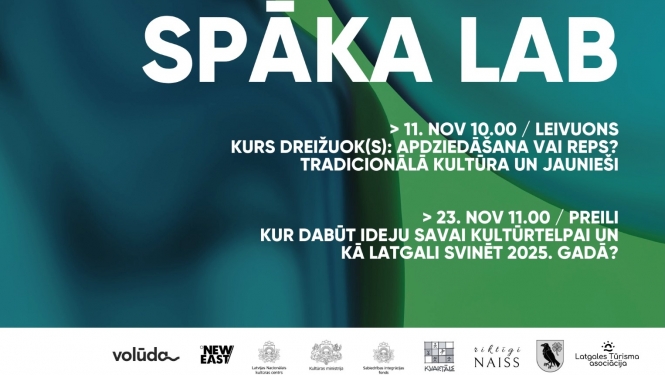 Sestdien, 11. novembrī, Līvānos un ceturtdien, 23. novembrī Preiļos notiks radošo semināru cikla “SPĀKA LAB” rudens sezonas pasākumi