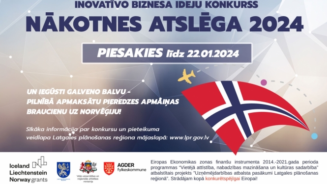 Izsludināta pieteikšanās inovatīvu biznesa ideju konkursam Latgalē “Nākotnes atslēga 2024”
