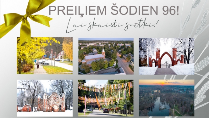 Sveicam iedzīvotājus Preiļu pilsētas 96. dzimšanas dienā!