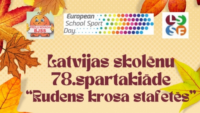 Latvijas Skolēnu 78. spartakiāde rudens krosa stafetēs