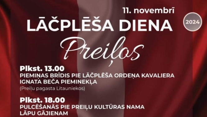 Lāčplēša dienas norises Preiļos