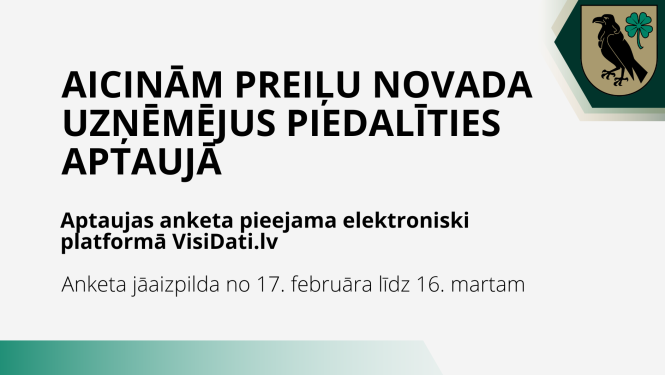 Aicinām Preiļu novada uzņēmējus piedalīties aptaujā