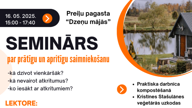 Seminārs par prātīgu un apritīgu saimniekošanu