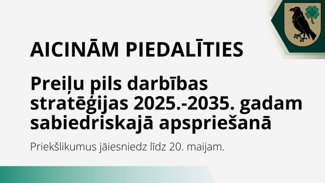 Aicinām piedalīties Preiļu pils darbības stratēģijas 2025.-2035. gadam sabiedriskajā apspriešanā
