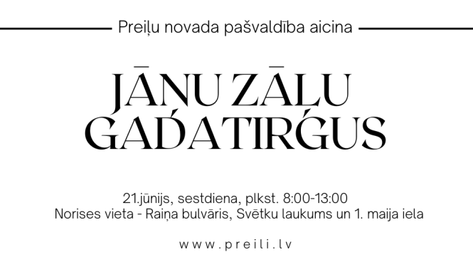 Aicinām pieteikties Jāņu zāļu gadatirgum