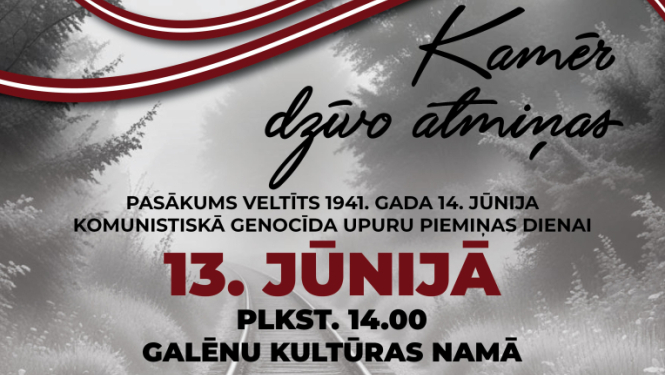 Komunistiskā genocīda upuru piemiņas diena Galēnos 