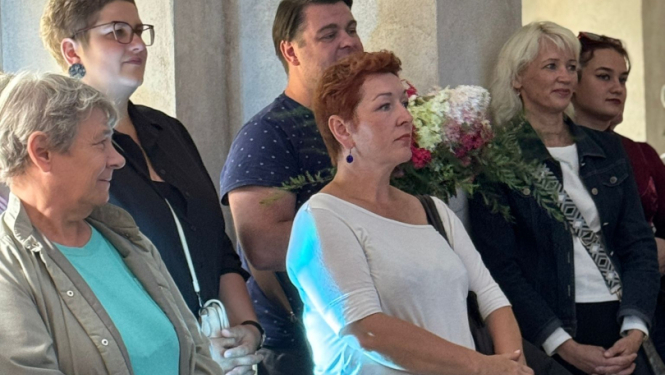 Mariannas Abrickas gleznu izstādes atklāšana