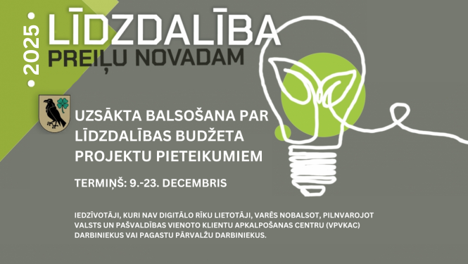 Uzsākta balsošana par līdzdalības budžeta projektu pieteikumiem