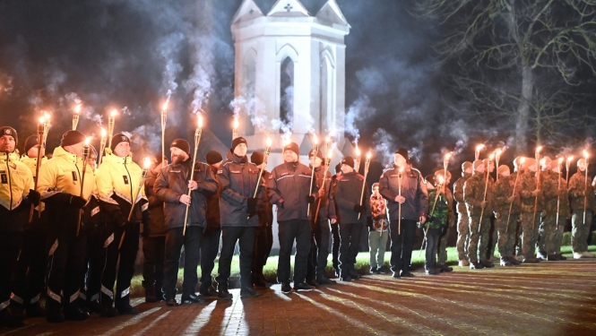 Lāčplēša dienas lāpu gājiens Preiļos