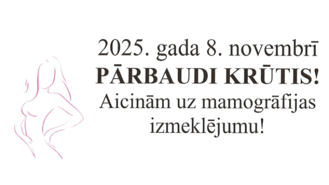 Mobilā mamogrāfa izmeklējumi Aglonā