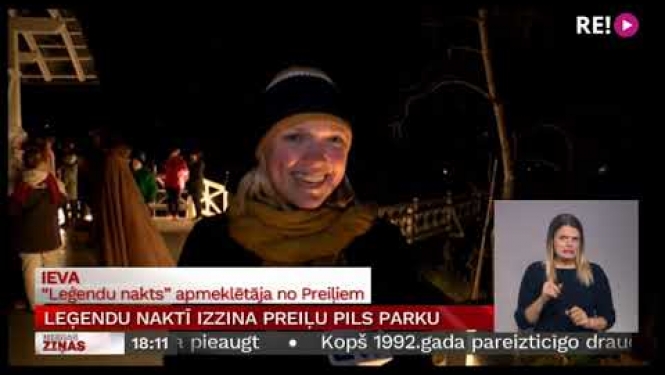 Leģendu naktī izzina Preiļu pils parku
