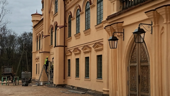 Preiļu pils 1. stāva atjaunošanas būvdarbi tuvojas noslēgumam