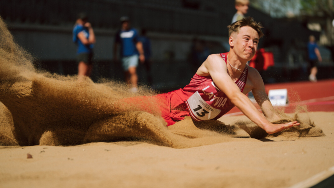 Preiļu novada BJSS audzēknis Mārtiņš Matisāns debitē Latvijas izlases sastāvā 10-cīņā