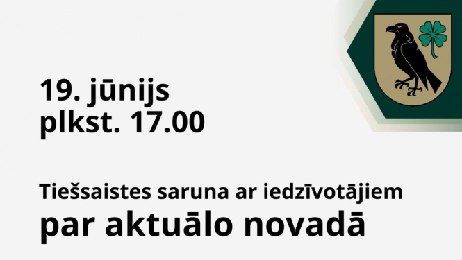 Tiešsaistes saruna ar iedzīvotājiem par aktuālo novadā