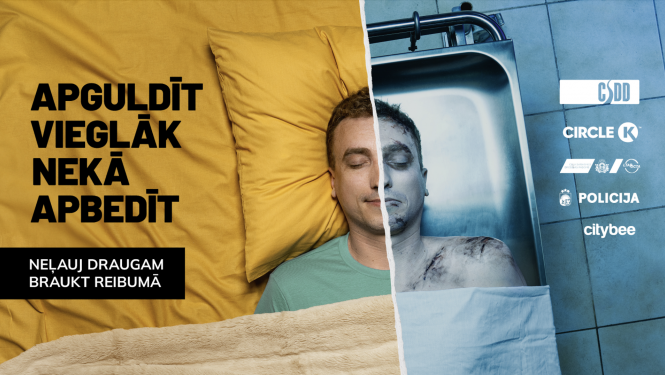 CSDD satiksmes drošības kampaņā atgādina: “Apguldīt vieglāk nekā apbedīt”