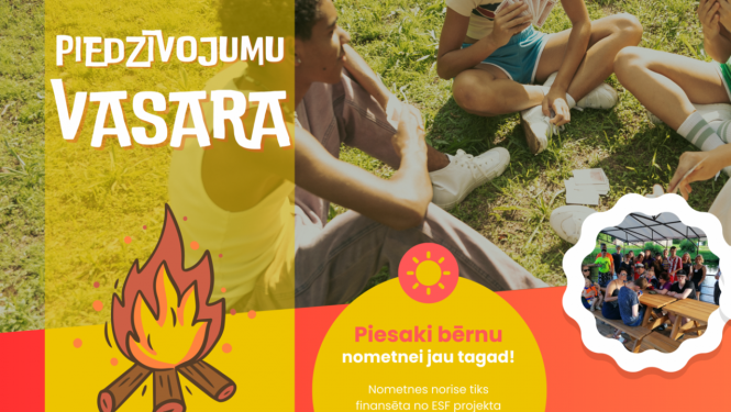 Latgales plānošanas reģions aicina pieteikt bērnus dalībai diennakts nometnē “PIEDZĪVOJUMU VASARA”