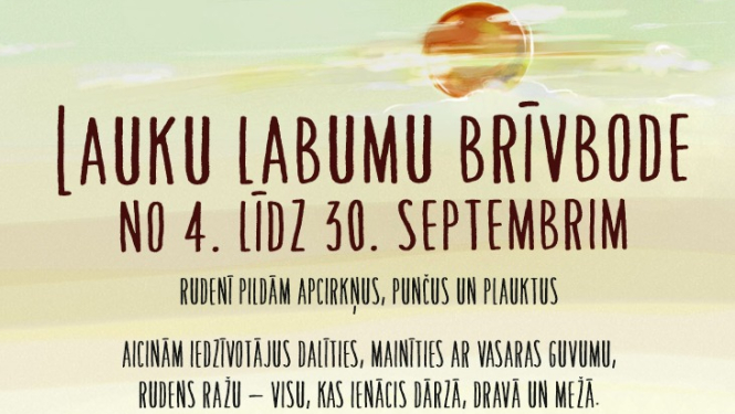 Lauku labumu brīvbodes septembrī