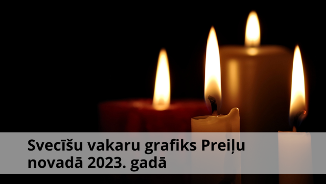 Svecīšu vakaru grafiks Preiļu novadā 2023. gadā