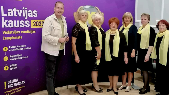 Preiļu novada Pensionāru biedrības komanda piedalās Vislatvijas erudīcijas čempionātā Preiļos