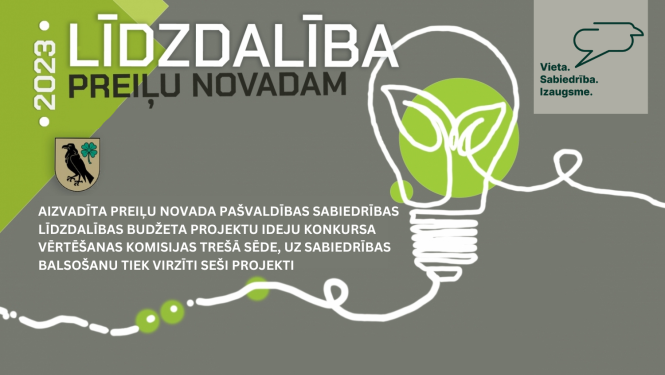 Aizvadīta Preiļu novada pašvaldības Sabiedrības līdzdalības budžeta projektu ideju konkursa Vērtēšanas komisijas trešā sēde, uz sabiedrības balsošanu tiek virzīti seši projekti