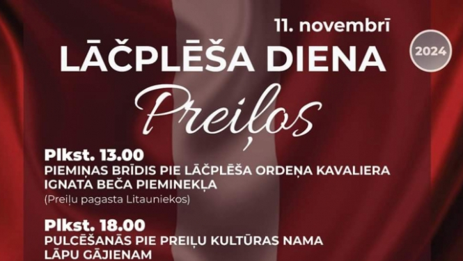 Lāčplēša dienas norises Preiļos