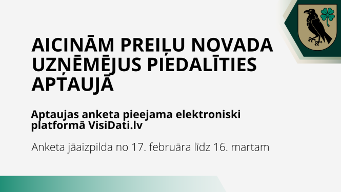 Aicinām Preiļu novada uzņēmējus piedalīties aptaujā