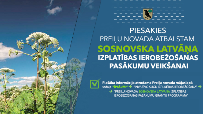 Sosnovska latvāņu ierobežošanas pasākumi Preiļu novada pašvaldības teritorijās 2025. gadā