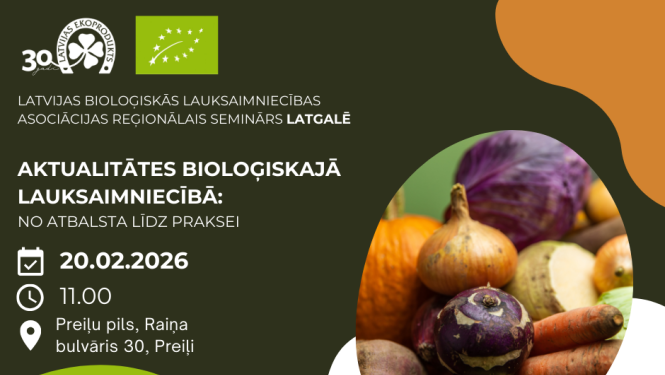 Seminārs bioloģiskajiem lauksaimniekiem